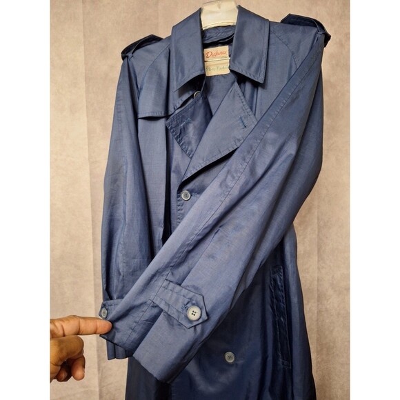 Vintage 90s Misty Harbor Duckwear Lightweight Rain Coat Trench Coat Womens XL/1X - Picture 12 of 16